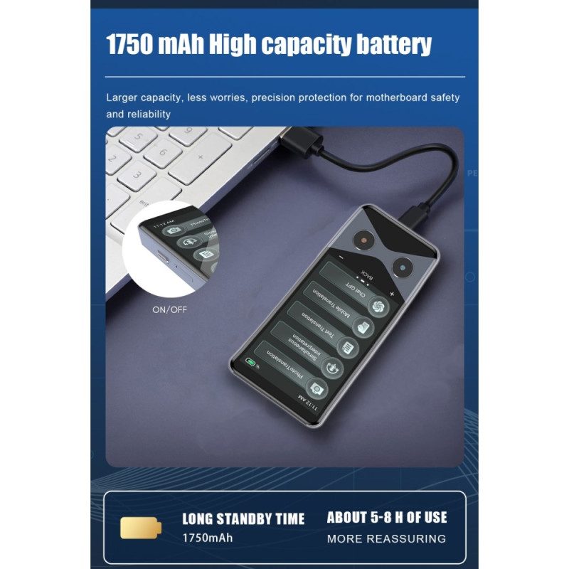 V9000 AI Smart Translator Språkoversetter 4G WiFi Offline Støtte 137 språk