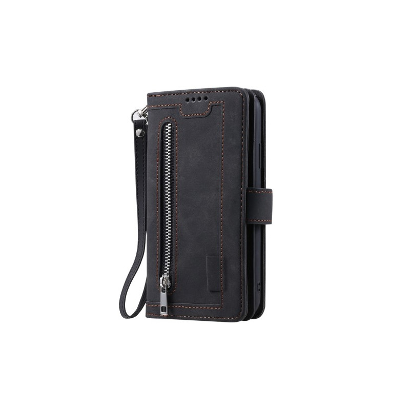 Til Xiaomi 14T Pro - deksel med glidelås og 9 kortspor