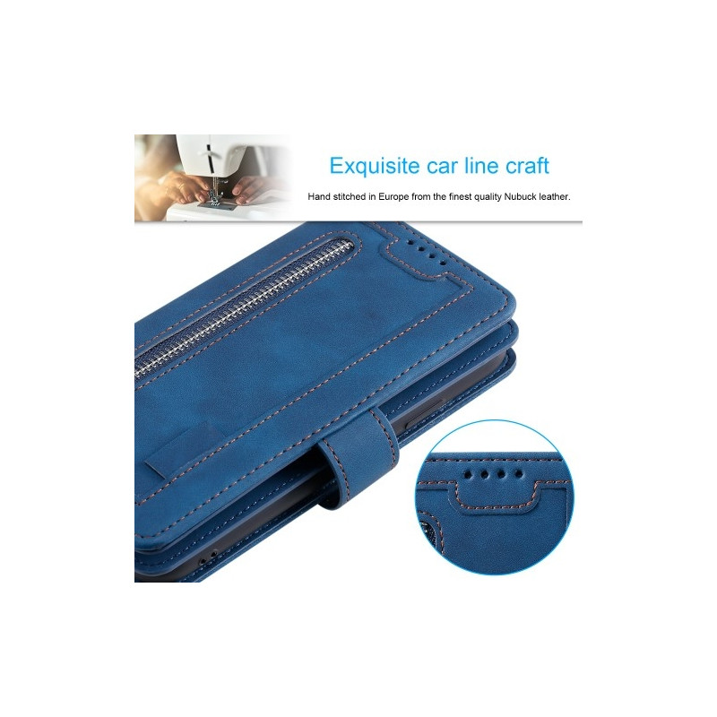 För Xiaomi 14T Pro Fodral med Dragkedja och 9 Kortplatser