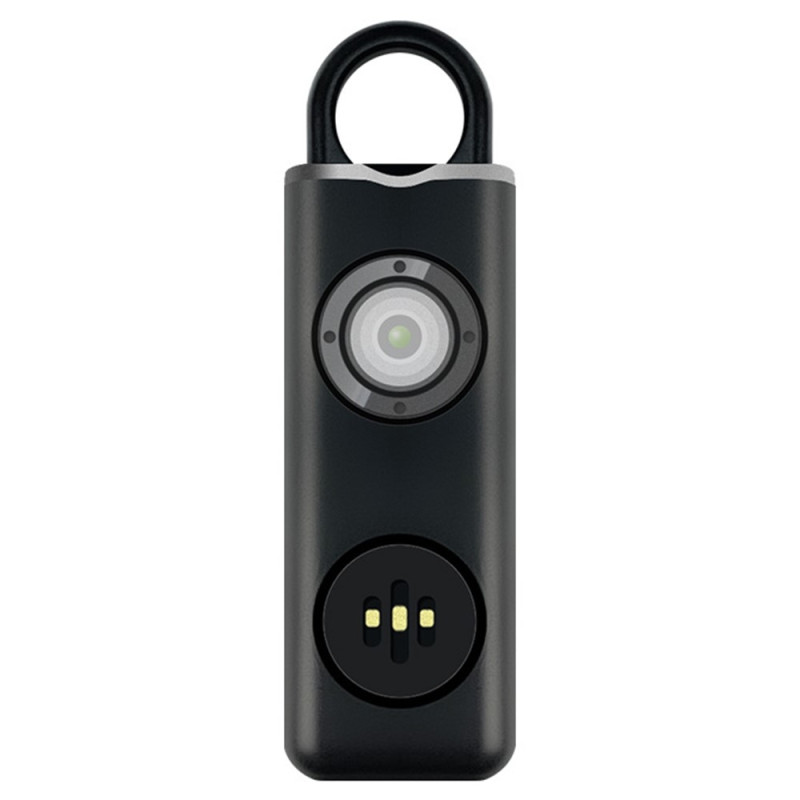 Nødalarm Overfallsbeskyttelse Selvforsvar Høylytt Personlig Sikkerhetsalarm - Svart