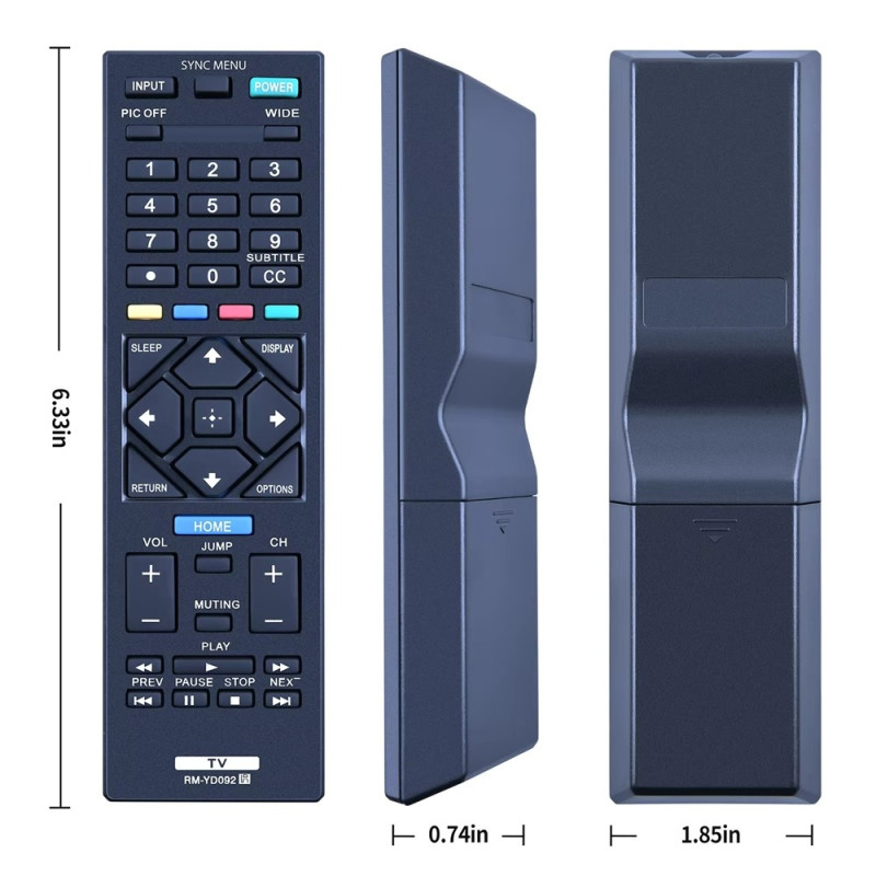Udskiftning af fjernbetjening til RM-YD092 til Sony TV