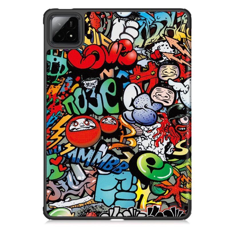 Slim Fit Cover Fodral För Xiaomi Pad 7 Auto Wake / Sleep - Graffiti
