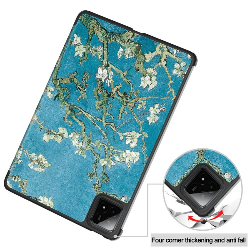 Slim Fit Cover Case til Xiaomi Pad 7 Auto Wake / Sleep - Apricot Blossom