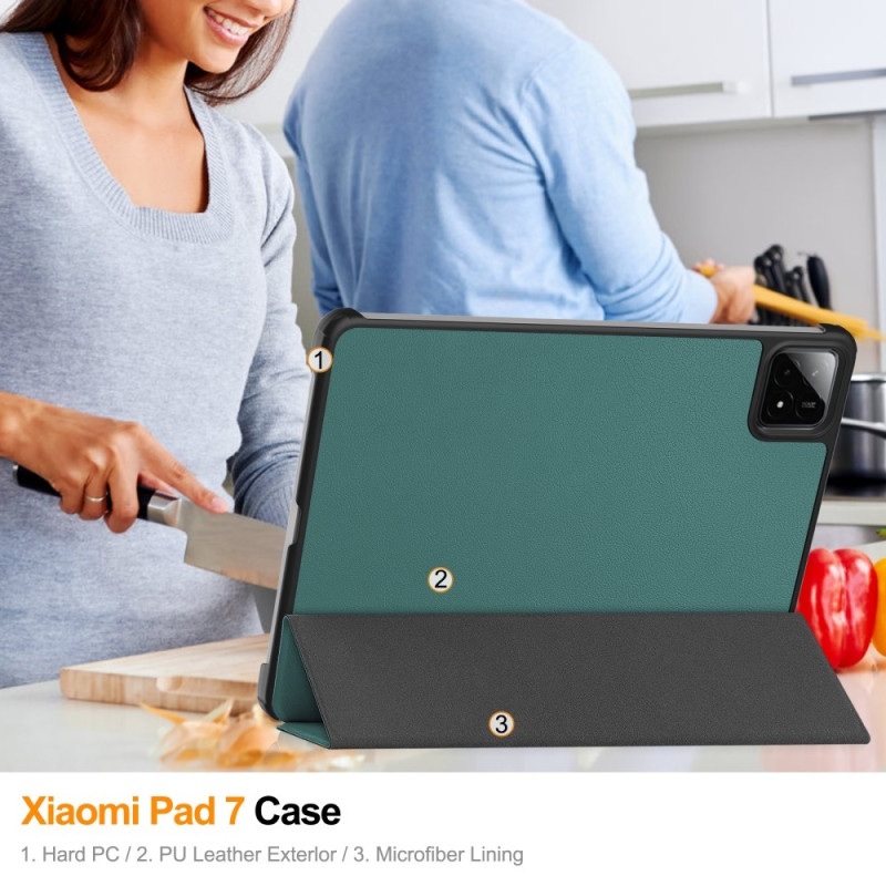 Slim Fit Cover Fodral För Xiaomi Pad 7 Auto Wake / Sleep - Grön