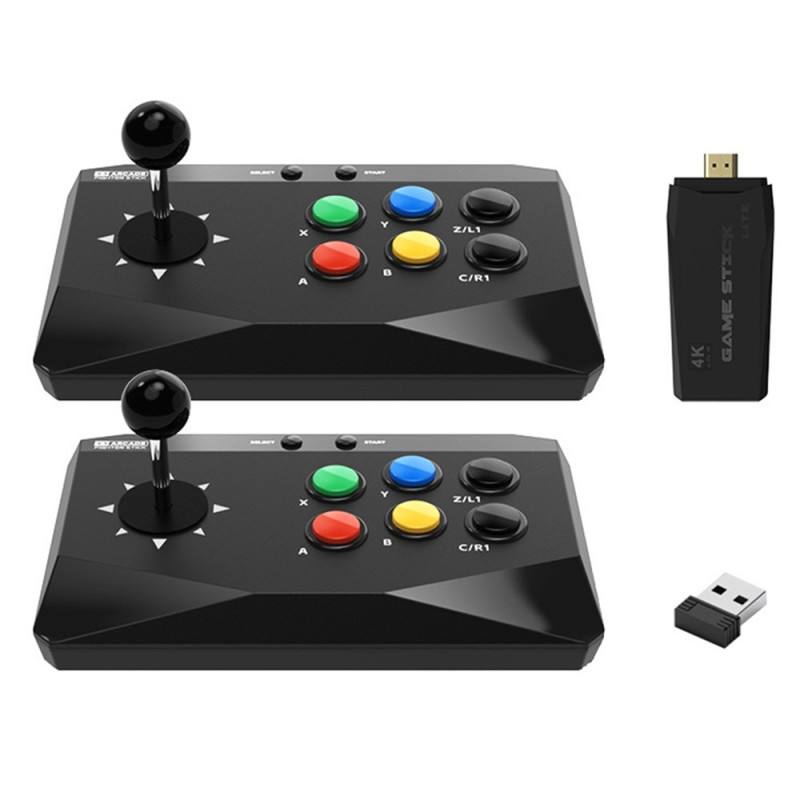 DATA FROG Retro Arcade - spilkonsol med 2 joystick - spil - gamepad