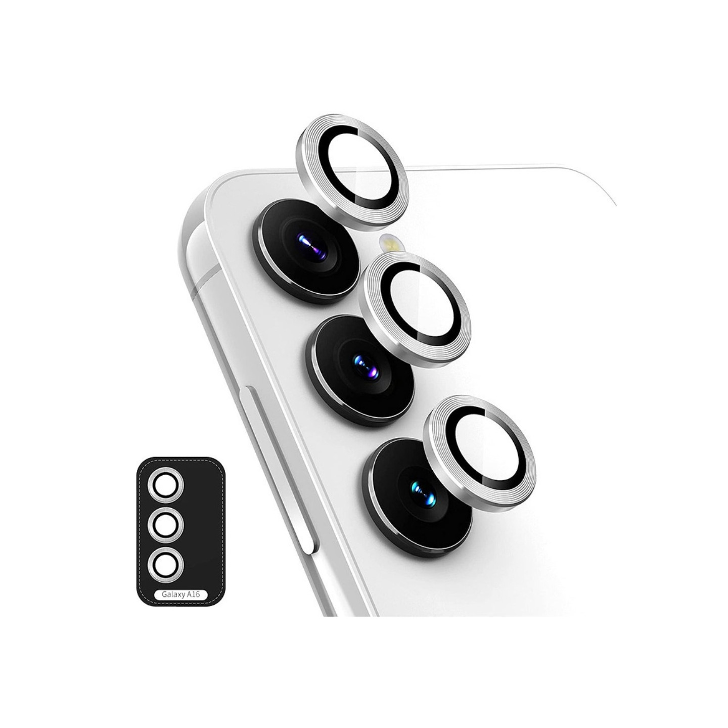 ENKAY Kamera Lins Skydd till Samsung Galaxy A16 - Silver