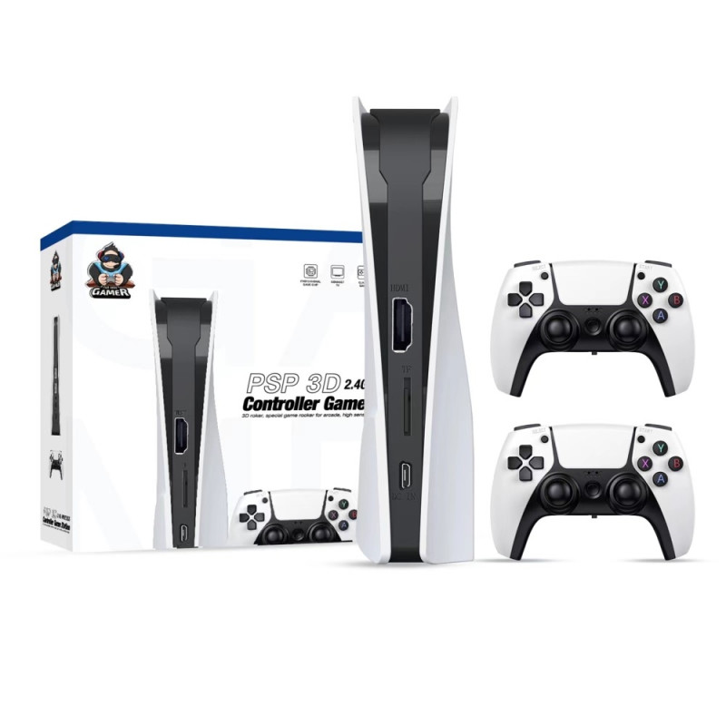 Wireless HD Video Game Console 128G Plug and Play Game Station with 2 Game Controllers