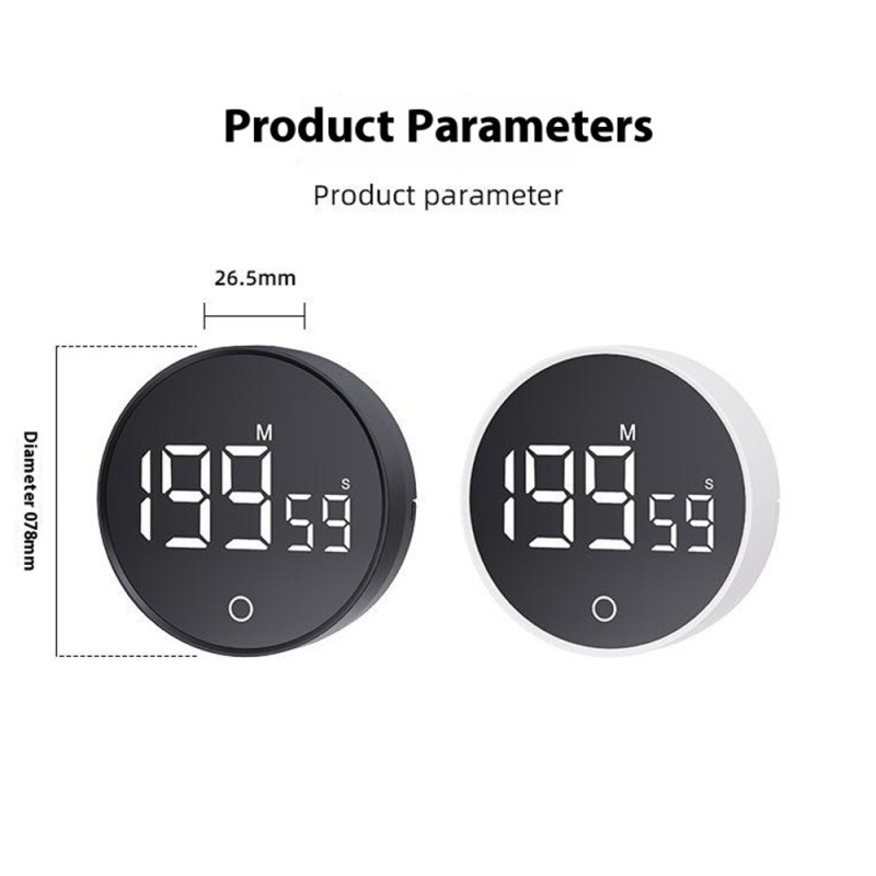 Rotating countdown timer kitchen timer Student learning time reminder