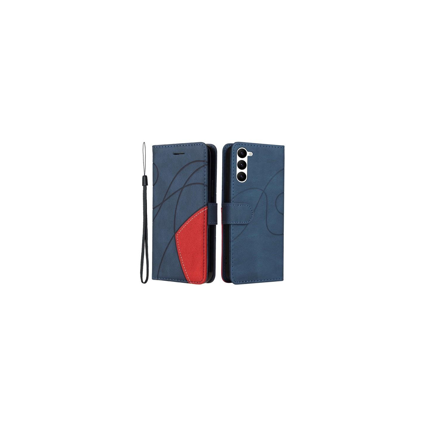 Til Samsung Galaxy S23+ (Plus) KT Series - 1 Dobbeltfarve - Blå/Rød