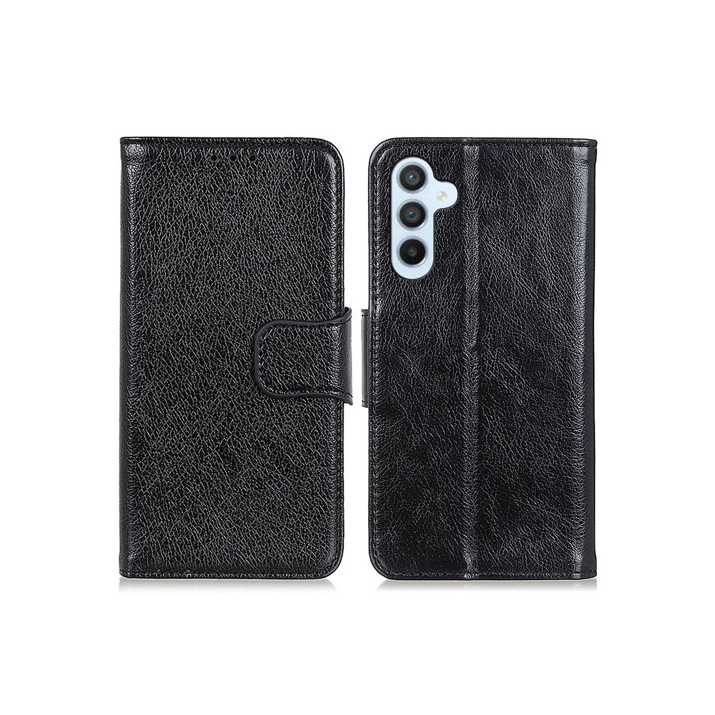 Til Samsung Galaxy A16 Lommebok - deksel Teksturert Split - Svart