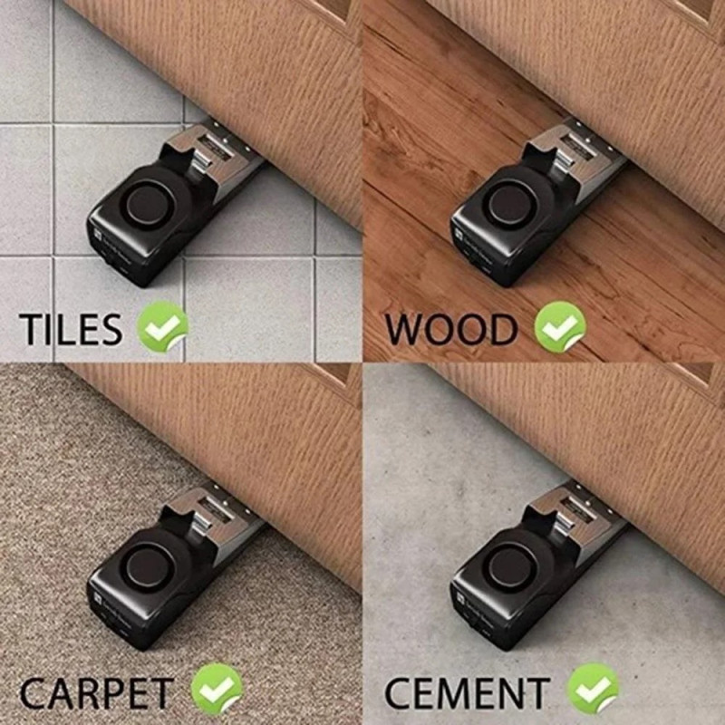 Smart dørstopper 120dB tyverialarm til beskyttelse af hotel hjemmekontor