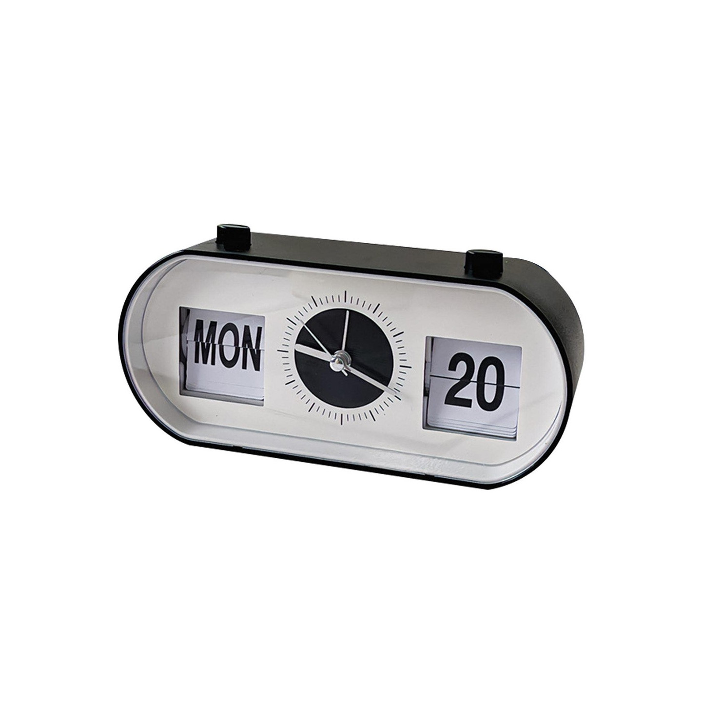 Manuell sidevridning av klokken Desk Vekkerklokke Kalenderklokke