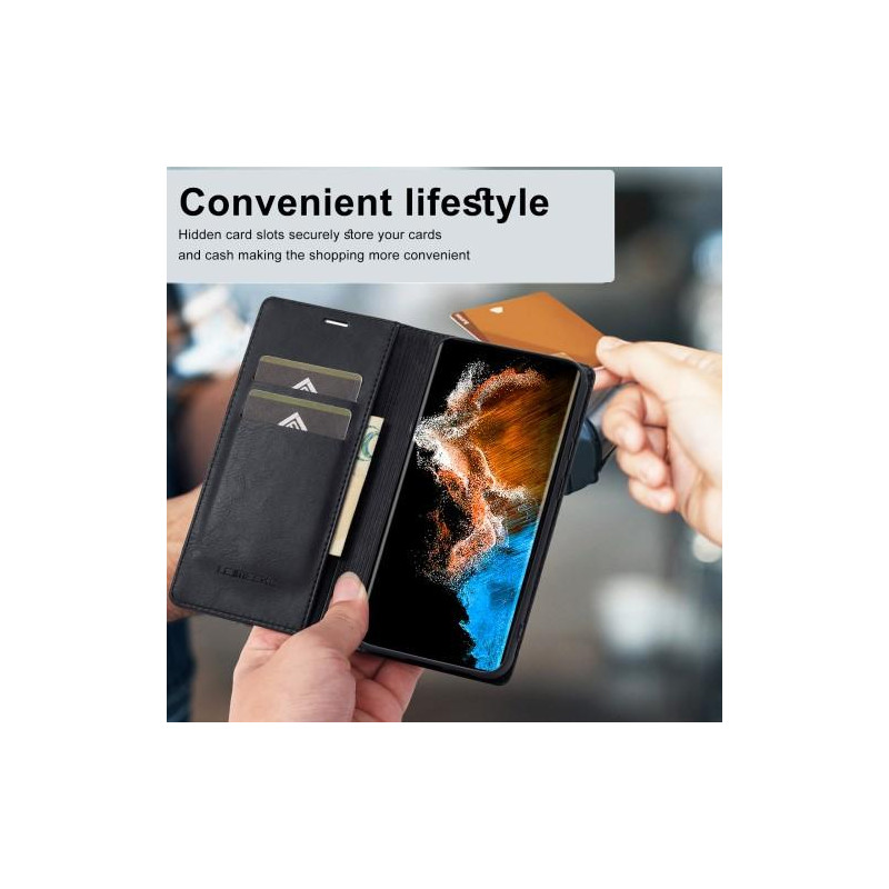 LC.IMEEKE Pung Taske til Samsung Galaxy S23+ (Plus) - Sort