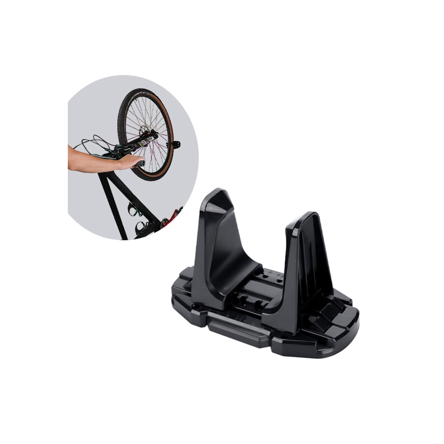 Väggmonterad vertikal cykelparkeringsställ Platssparande cykelförvaringsställ