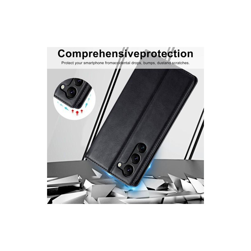 LC.IMEEKE Lompakkokotelo Samsung Galaxy S23+ (Plus) - Musta