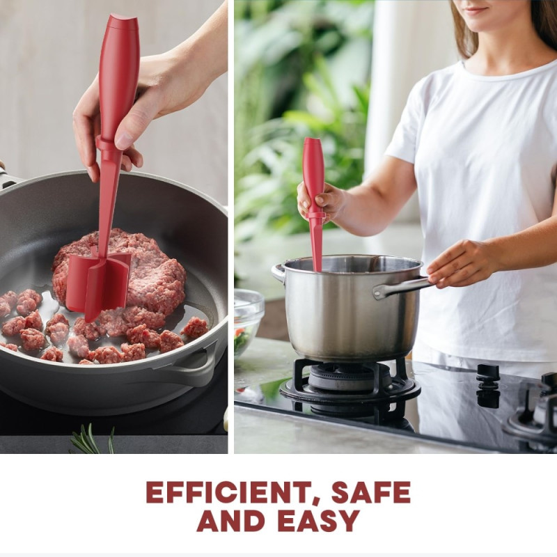 Hamburger Kjøtthakker Potetkvern Okseknuser - Rød