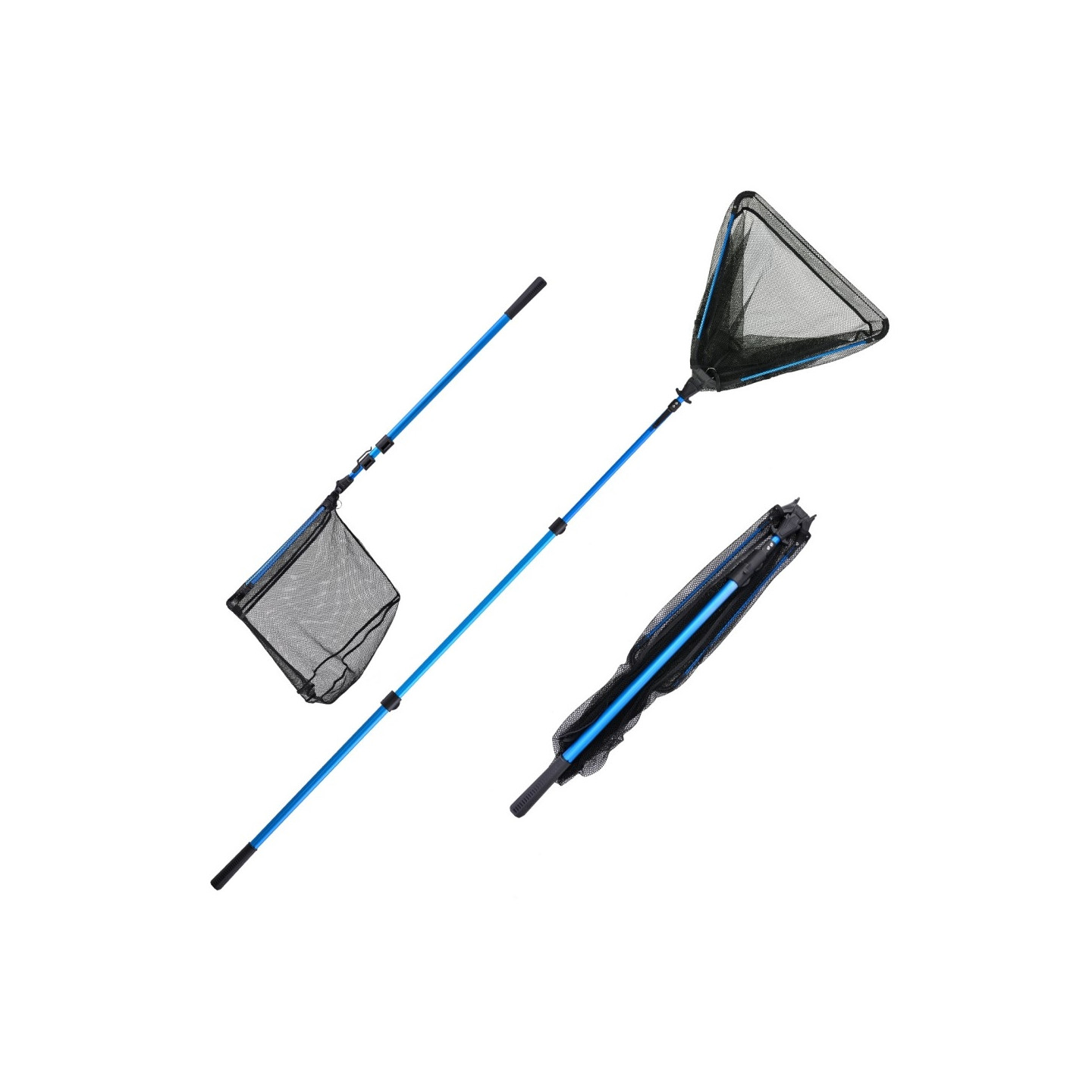 230 cm 3 - osainen taitettava kolmiokalastusverkko Håv Kalastusverkko kauhalla