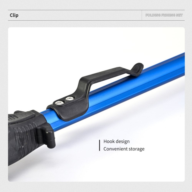 230 cm 3 - delad hopfällbar triangel fiskenät Håv Fiskehåv landningsnät med skopa