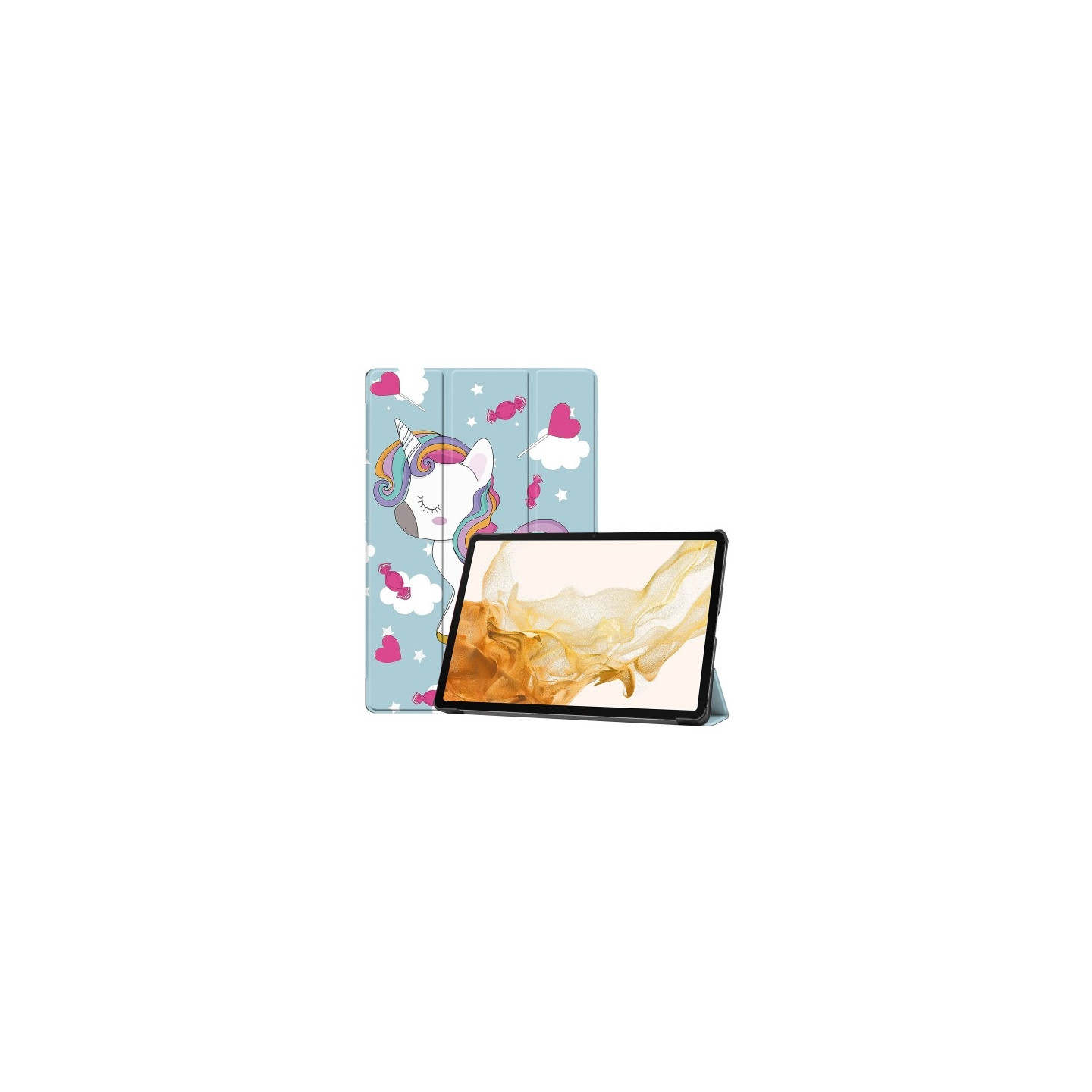 Trifoldet stativ Smart Taske til Samsung Galaxy Tab S10+ (S10 Plus)