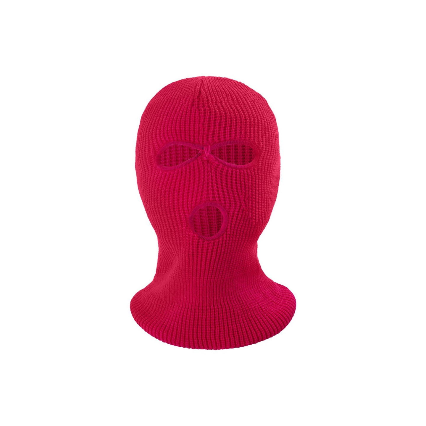 Vinter helmaske Tre - hulls Balaclava Strikket hattehals Damask - Rose