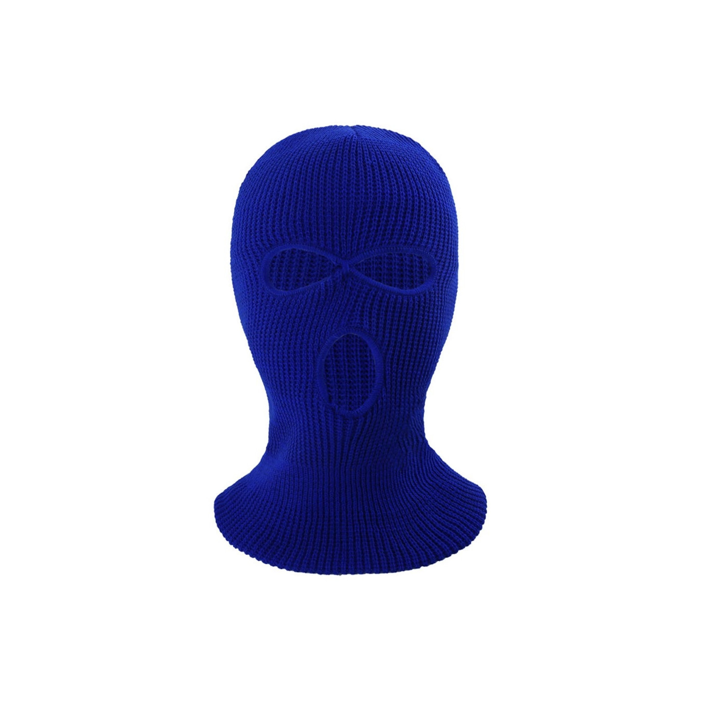 Vinter Helansikte Mask Tre - håls Balaclava Stickad Hatt Hals Damask - Safir