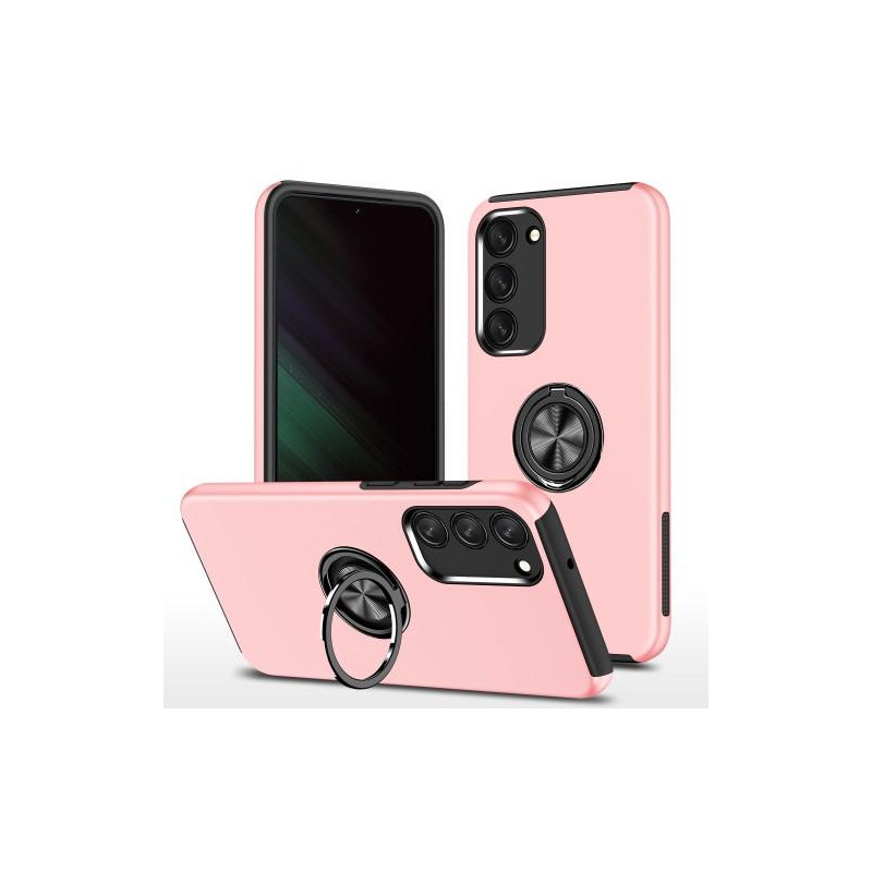 Samsung Galaxy S23+ Finger Ring Kickstand Hybrid Case - Pink