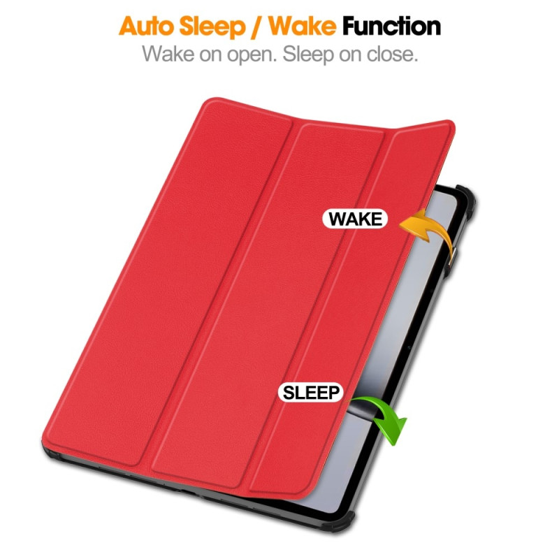 Slim Fit Dekselveske til OnePlus Pad 2 Auto Wake/Sleep - Rød