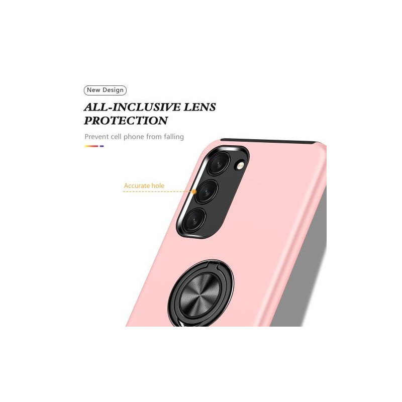 Samsung Galaxy S23+ Hybrid Deksel Med Fingerring - Rosa