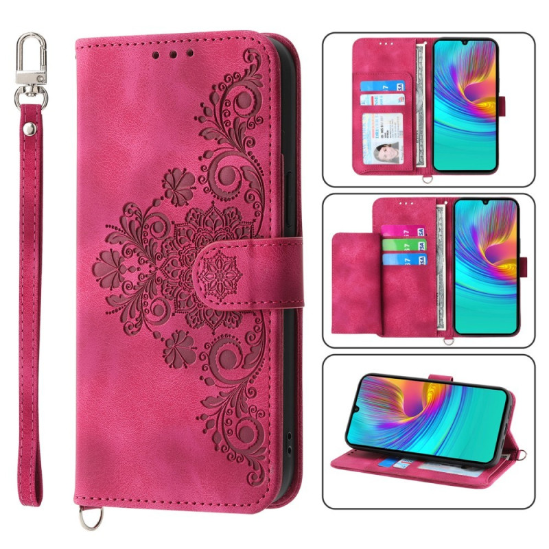 For Samsung Galaxy A16 5G / A16 4G Case Flower Pattern Wallet Phone Cover