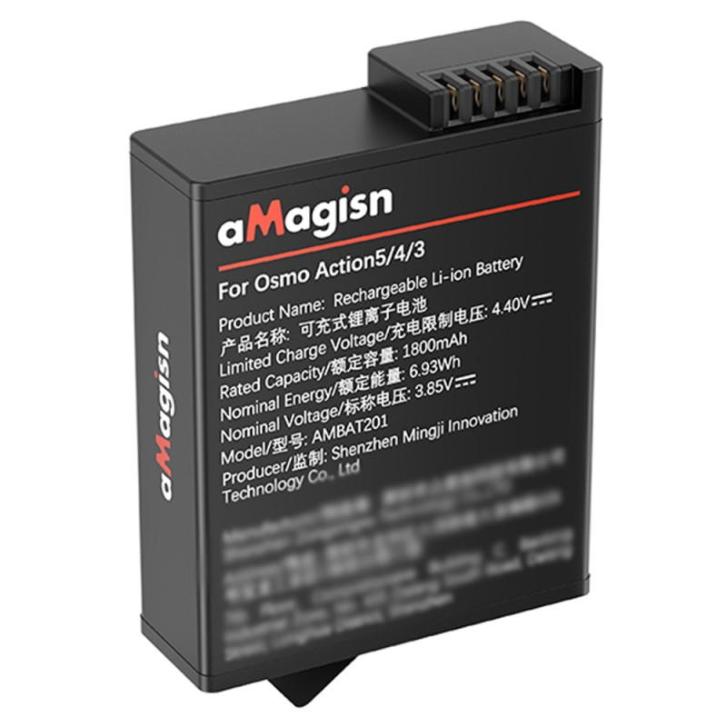 AMAGISN - akku DJI Osmo Action 4/3 1800mAh ladattavalle kameran akulle