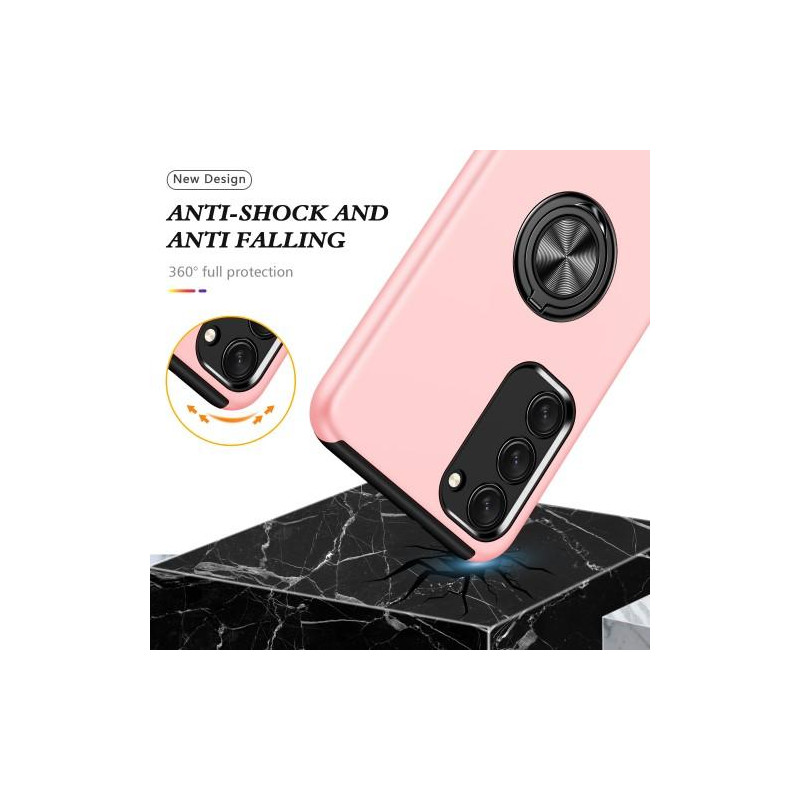 Samsung Galaxy S23+ Finger Ring Kickstand Hybrid Case - Pink