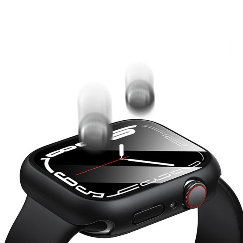 For en klokke serie 10 46mm deksel med herdet glass - svart