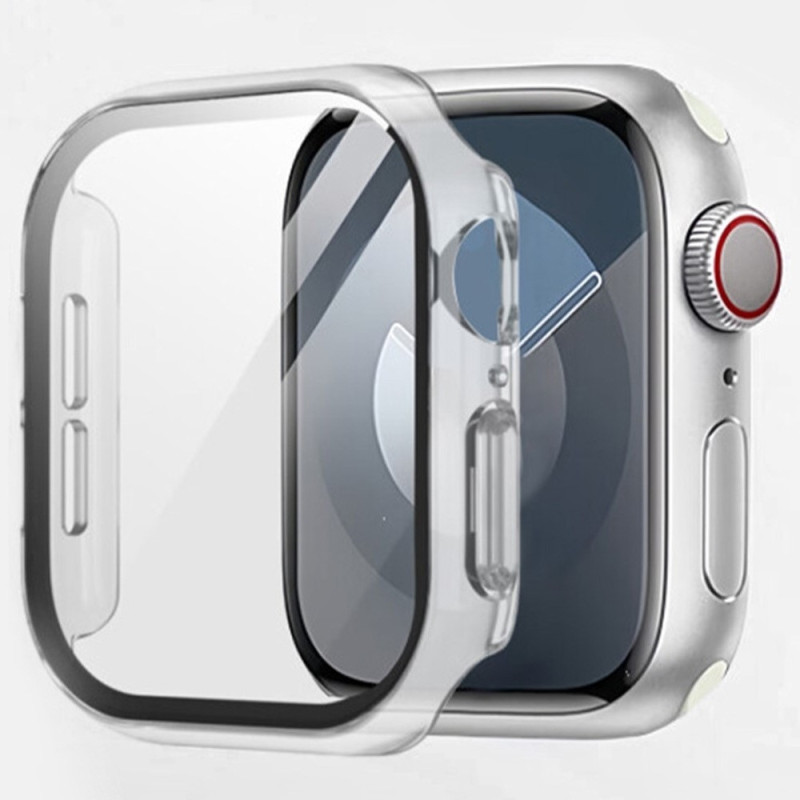 For A Watch Series 10 46mm Case Shell with tempered glass - Transparent