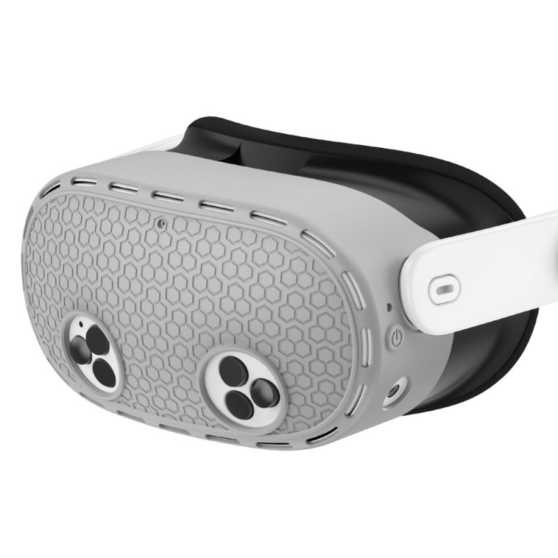 Til Meta Quest 3S beskyttende etui VR Headset Silikone Cover - Grå