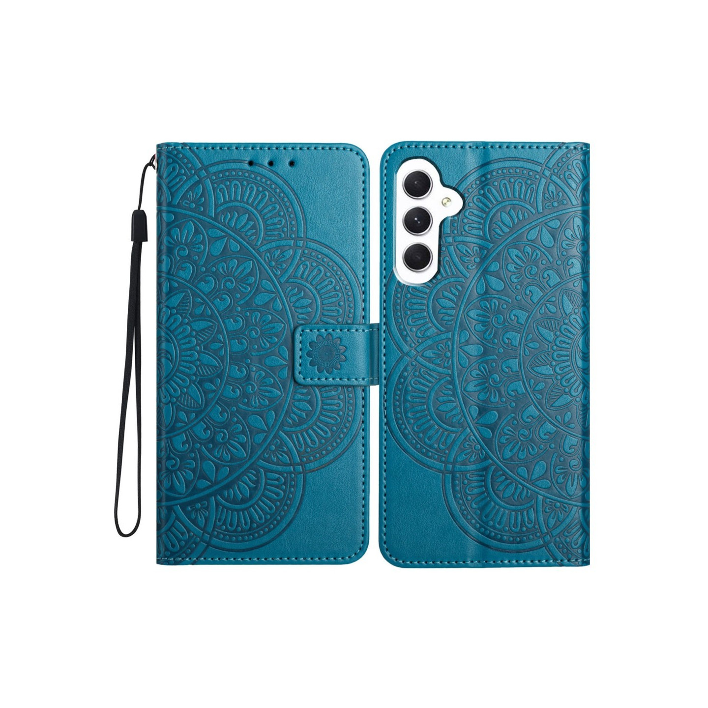Til Samsung Galaxy A16 5G / A16 4G Cover med Kortlommer og Mandala Mønster