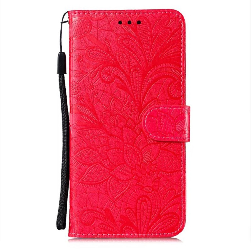 For Samsung Galaxy A16 5G Case Lace Flowers PU Leather Flip Wallet Phone Cover