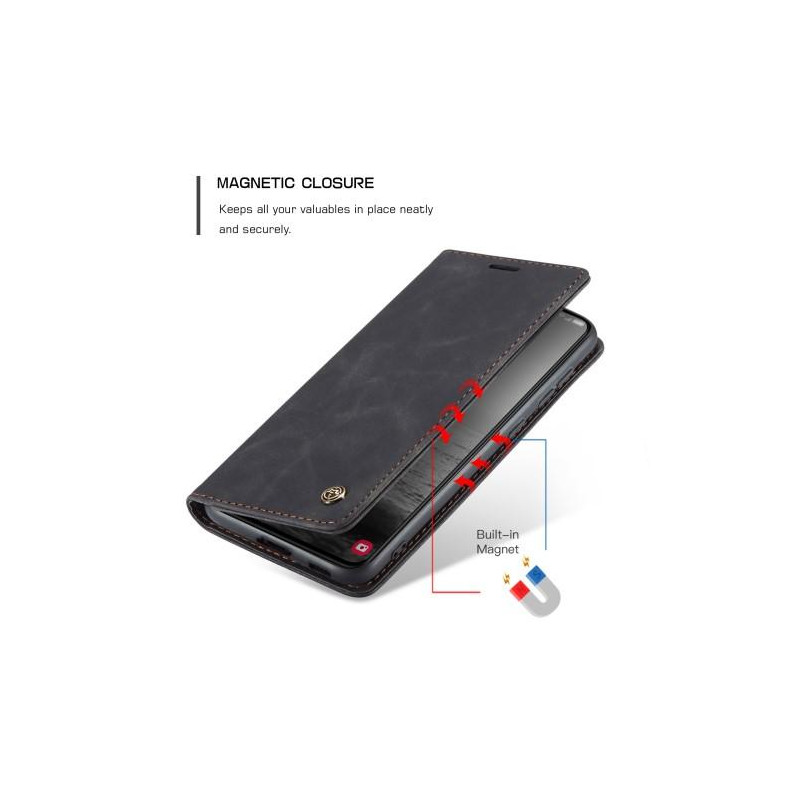 CASEME Retro Wallet Case for Samsung Galaxy S23+ - Black