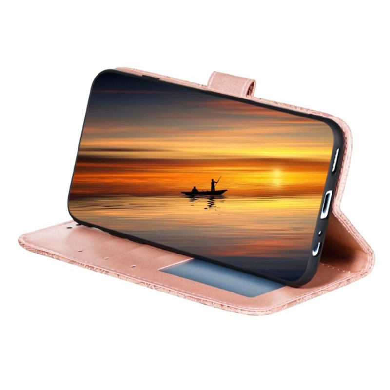 Samsung Galaxy A16 5G / A16 4G Flipkotelo PU - nahkaa, Kukallinen Kuvio