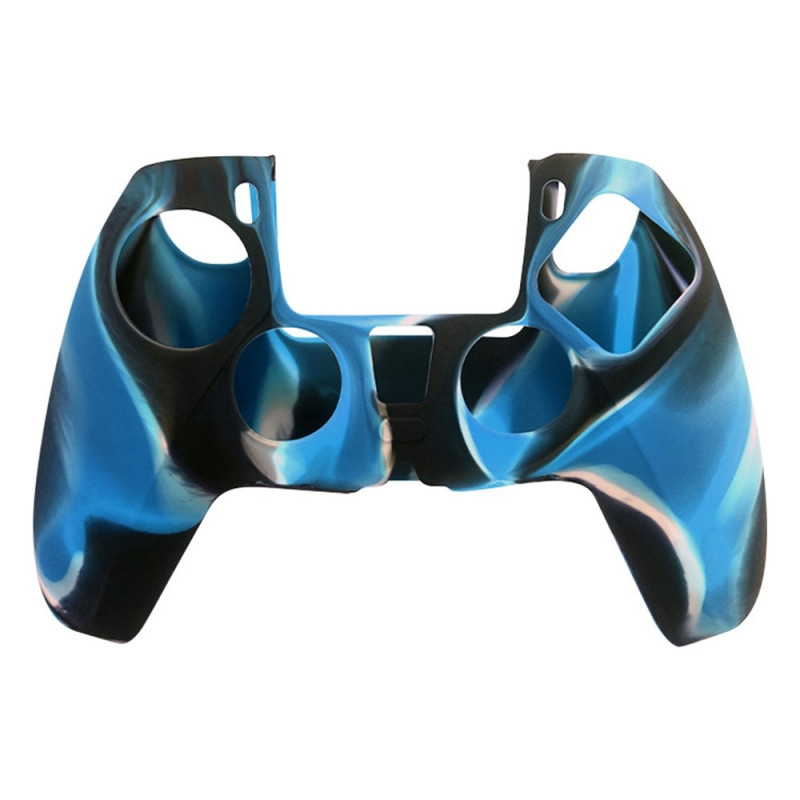 Playstation 5 / PS5 Silikon Skin Skal Fodral Camouflage Anti - Slip Skydd - SvartBlå