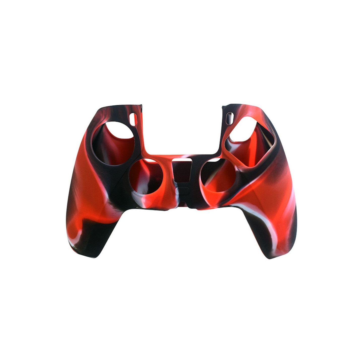 Playstation 5 / PS5 Silikon Skin Skal Fodral Camouflage Anti - Slip Skydd - Röd Vit Svart