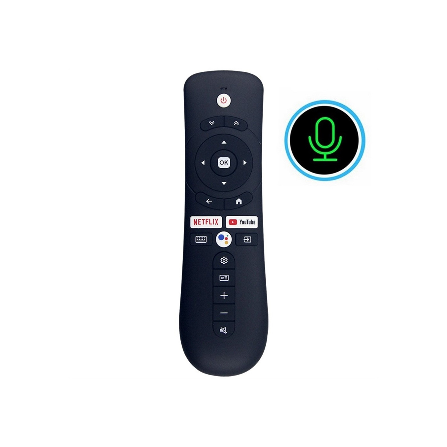 TV remote control Replacement for RC-201BV For Syinix 4K UHD TV with Voice Function