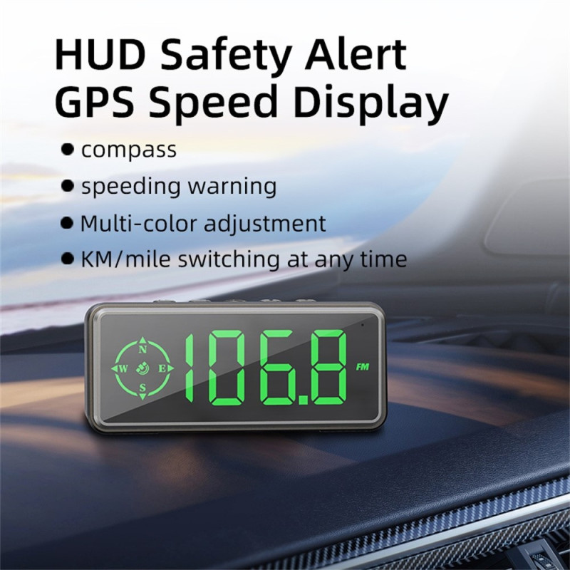 HUD GPS-nopeusmittarin näyttö HD-ylinopeusvaroitus ajoneuvoille