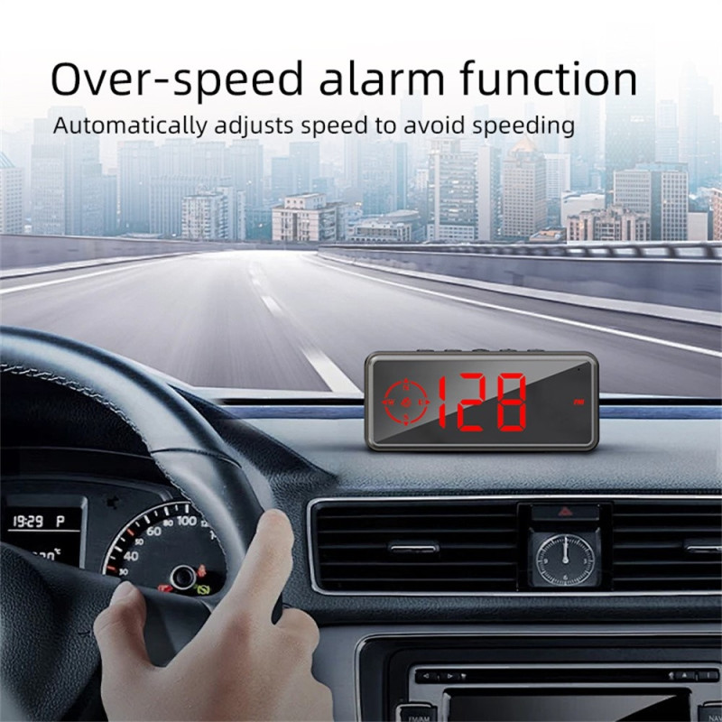 HUD GPS Speedometer Display HD Overspeed Warning Head-up for Vehicles