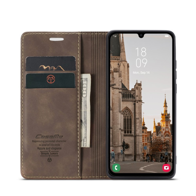 CASEME Retro Wallet Case for Samsung Galaxy A16 - Coffee