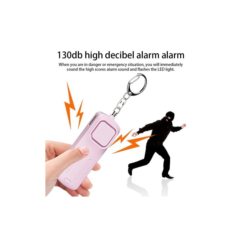 Emergency Alarm Assault Protection Portable Self Defense 130dB Loud Hanging Keychain