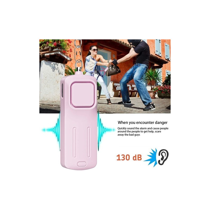 Emergency Alarm Assault Protection Portable Self Defense 130dB Loud Hanging Keychain