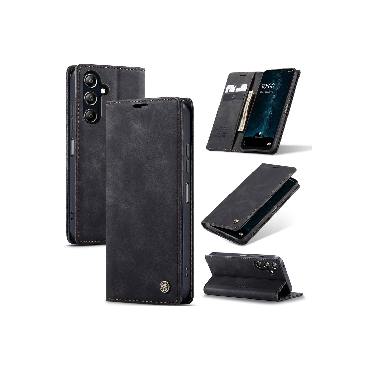 CASEME Plånboksfodral Samsung Galaxy A16 - Svart