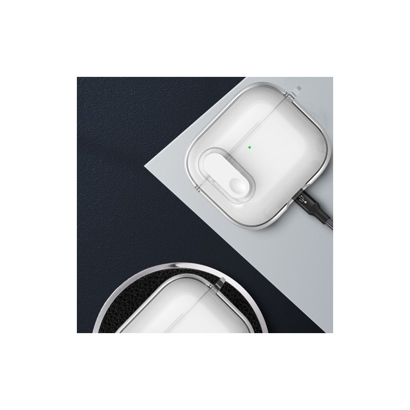 För AirPods 4 hörlurar Fodral Snap Switch Ice Crystal Clear Skal - Transparent
