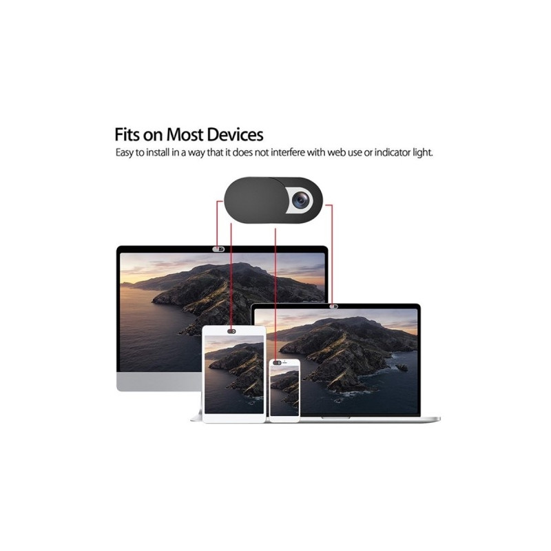 6 stk Anti - spion computerkamera beskyttelsesskyder Anti - Peep Privacy - Hvid