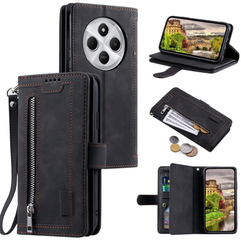 Xiaomi Redmi 14C Kuori Vetoketjutaskulla ja 9 Korttipaikalla